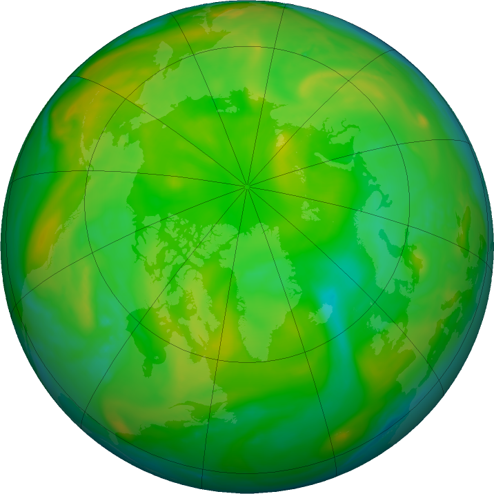 Arctic ozone map for 15 June 2020